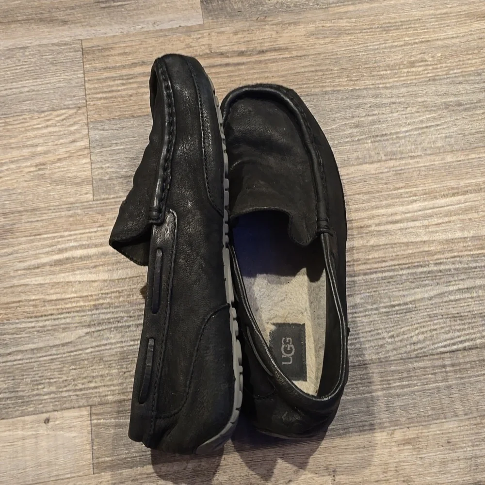 UGG Alder Shearling Line Loafers | Black | Size‎ 12 | Leather​